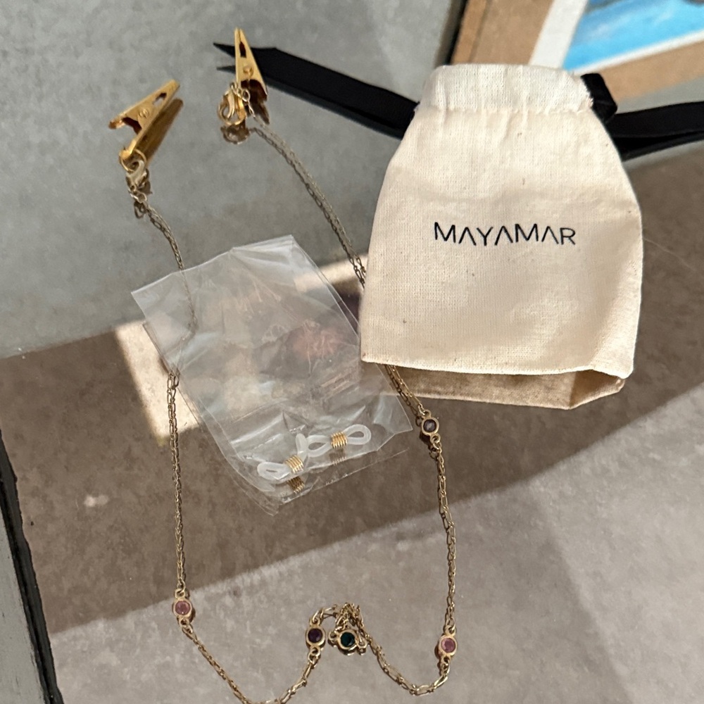 Gold Chain Necklace Eyeglasses Holder